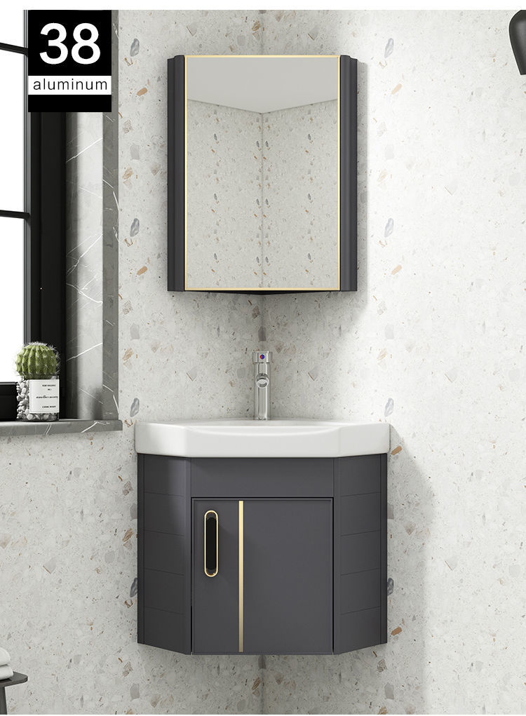 柜小户型三角形洗脸盆浴室柜卫生间墙角洗手盆拐角转角组合洗漱台柜