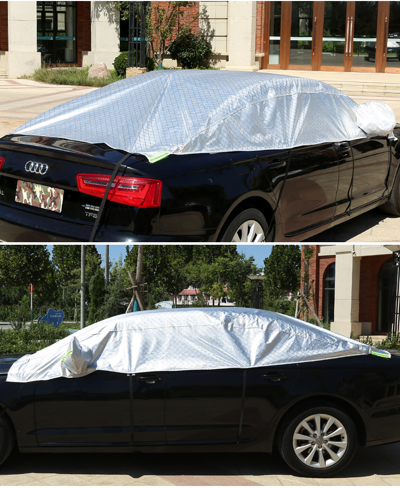 汽车遮阳罩半罩全车顶天窗遮挡布防晒隔热遮阳帘前挡半身车衣mi 车顶