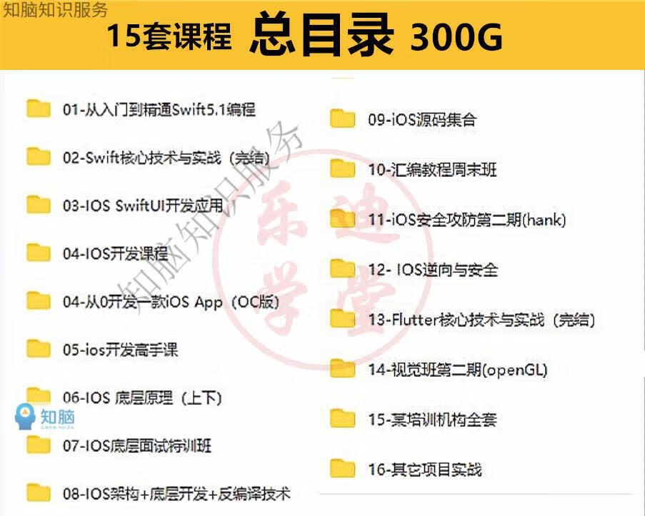 4，iOS眡頻教程開發資料OC/swift5源碼項目蘋果app開發Object-C培訓課程