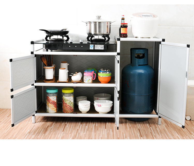 厨房煤气灶台柜橱适用于架子家用厨房台架放柜橱煤气煤气灶一体燃气