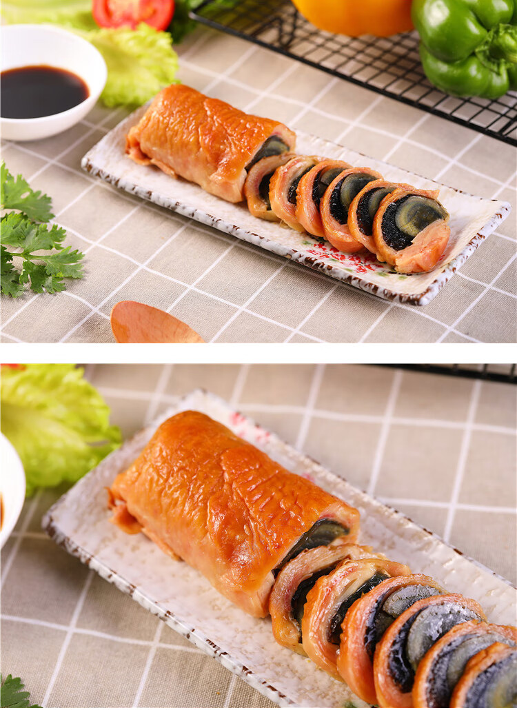 闽南鸭皮卷 福建皮蛋卷 鲍鱼卷开袋即食 蛋黄鸭卷 冷盘熟食特色菜