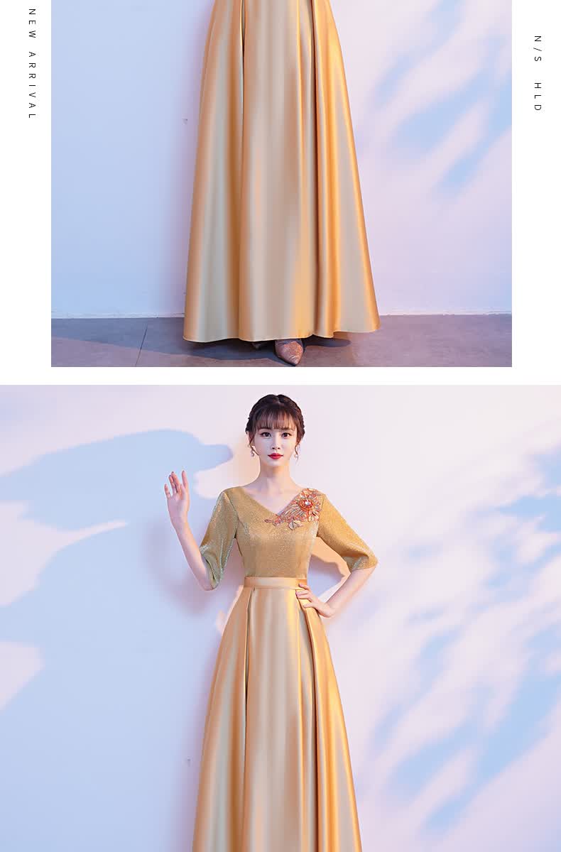 丽佰昕气质大合唱团演出服女长裙学生仙气服装指挥晚礼服成人合唱团长