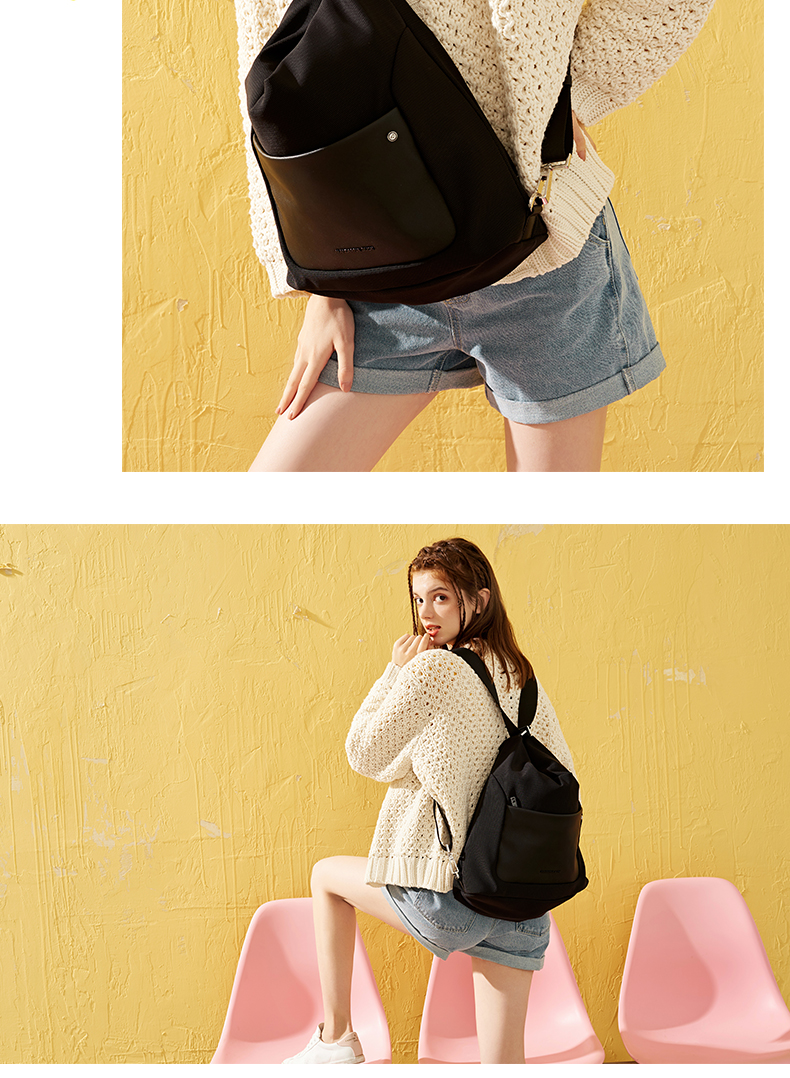 mandarinaduck意大利鸳鸯camden双肩包女新学院风736蓝色