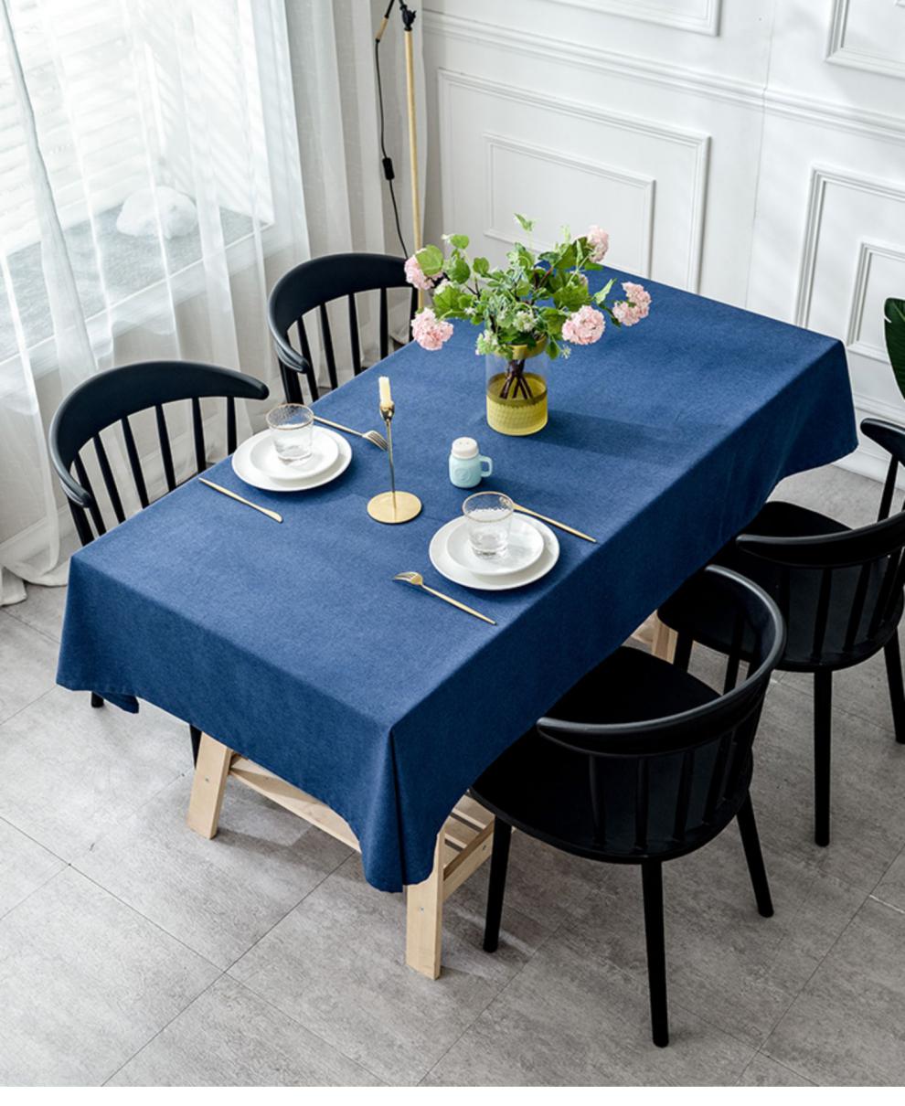 会议室桌布定制办公会议室桌布纯色棉麻北欧简约餐桌布艺长方形茶几