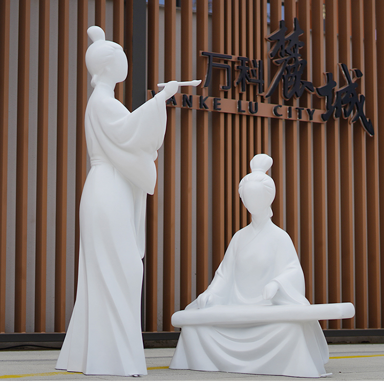 lism 抽象仿铜人物琴棋书画雕塑大型雕像园林景观摆件公园校园装饰