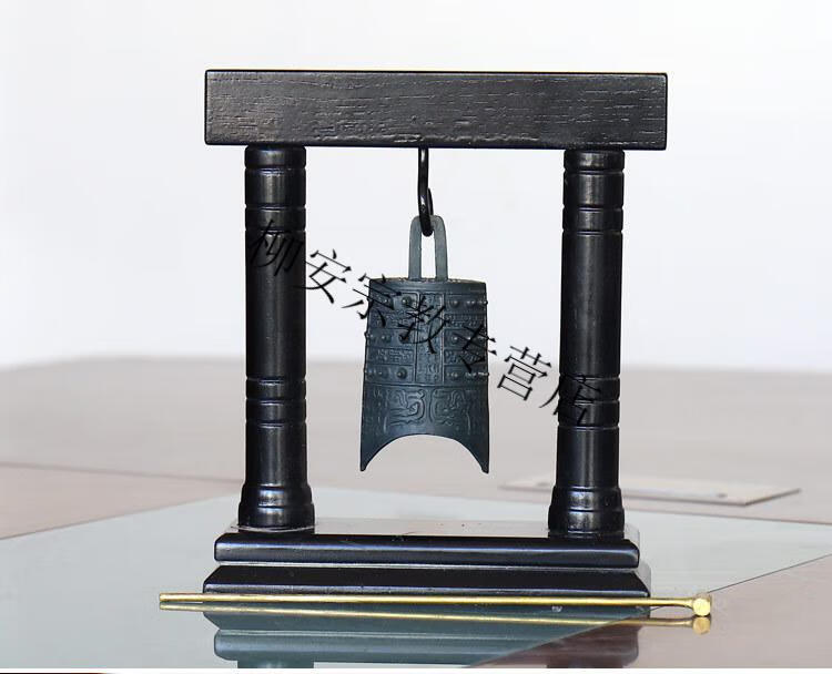 青铜器曾侯乙编钟演奏单架钟小编钟桌面摆件寺庙钟仿古工艺品 双层长