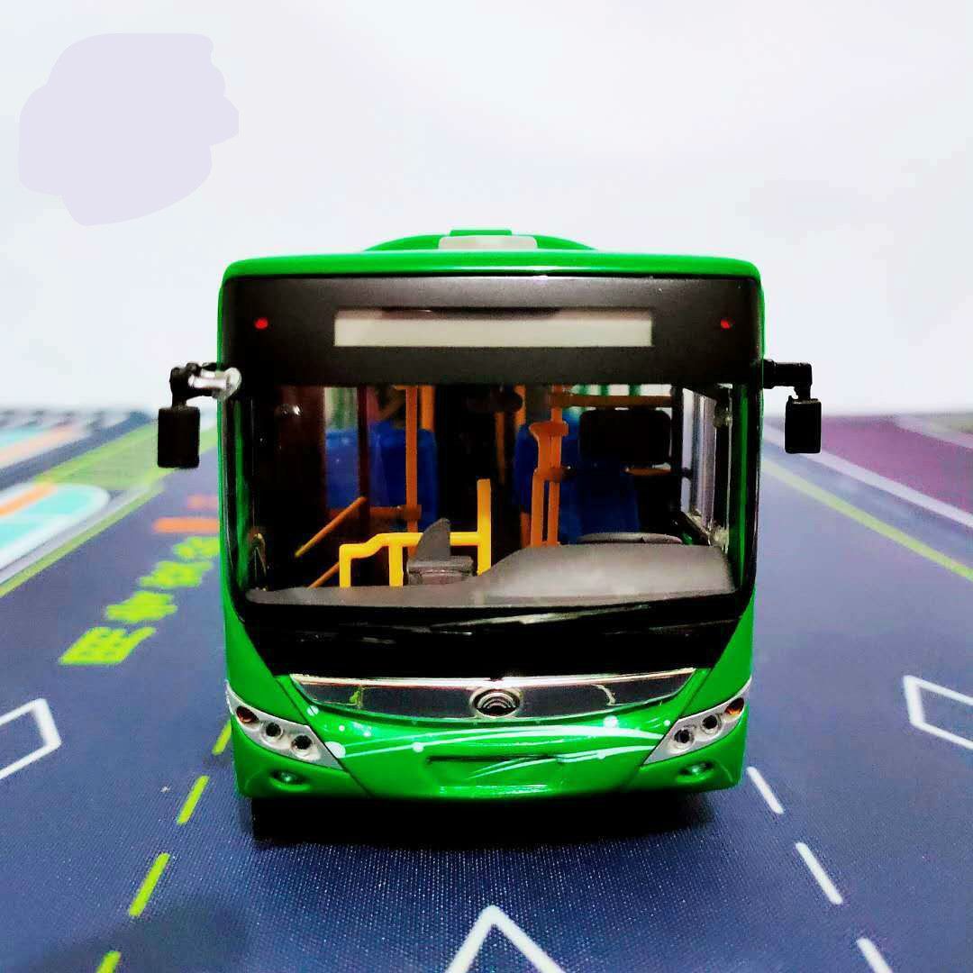 车模客车模型 zk6125chevpg混动公交巴士仿真车玩具 宇通u12含马路