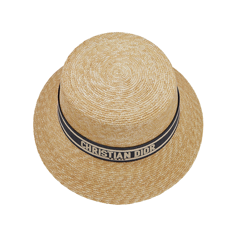 dior迪奥dioresort 窄檐帽草编沙滩遮阳帽11drt952g180 c530深蓝色