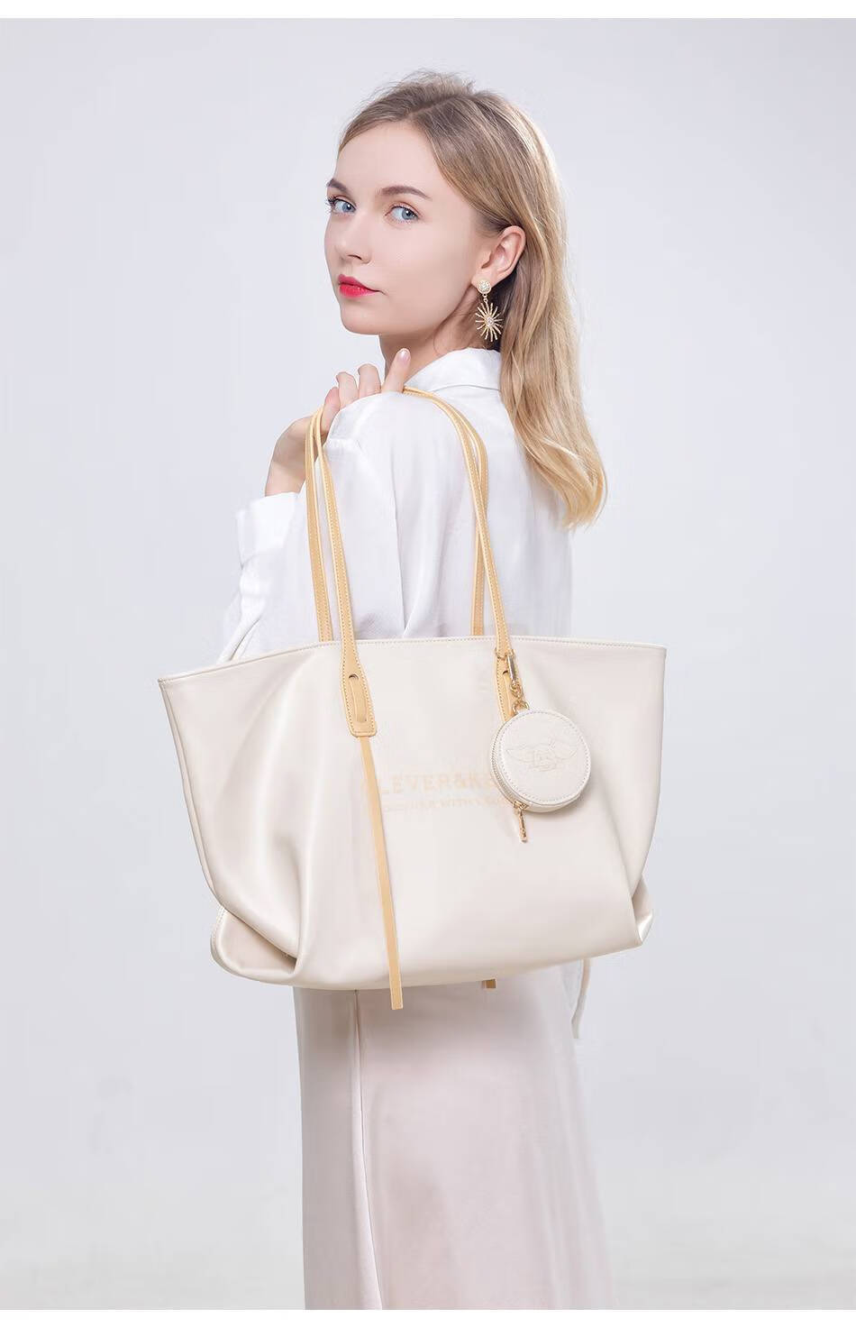 clever&ketch托特包包女通勤包大容量手提包女包包休闲百搭单肩包