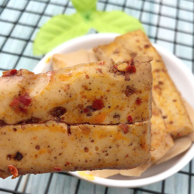 盐津铺子手磨嫩豆腐500g零食小吃豆腐干香辣素肉小包装解馋零食品