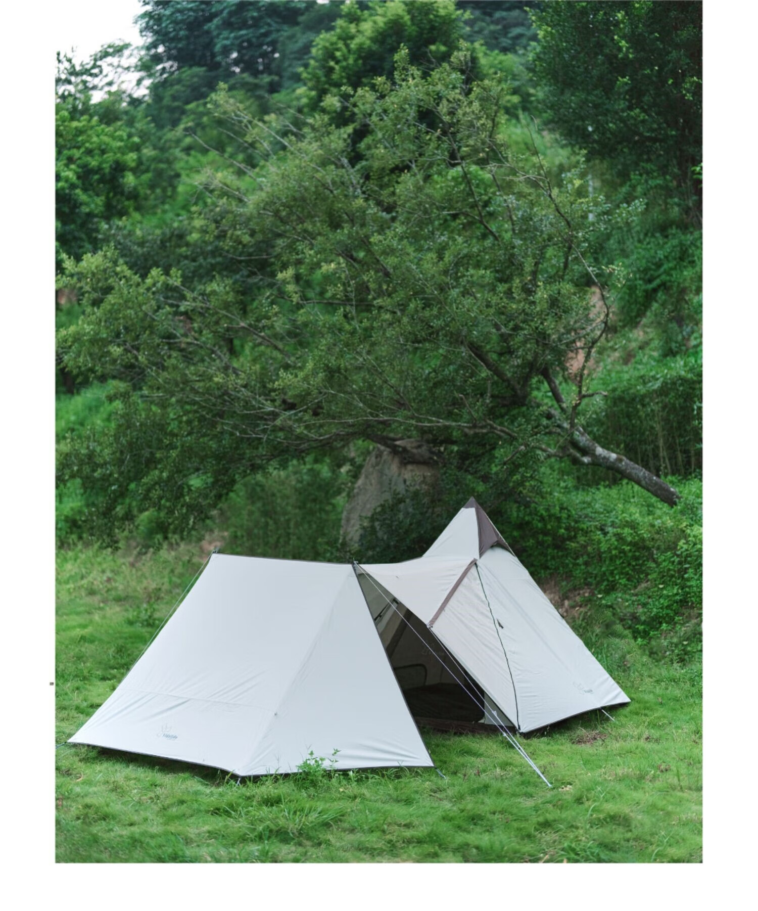 2022新款vidalido帐篷户外露营印第安金字塔自动遮阳防晒双层防雨尖塔