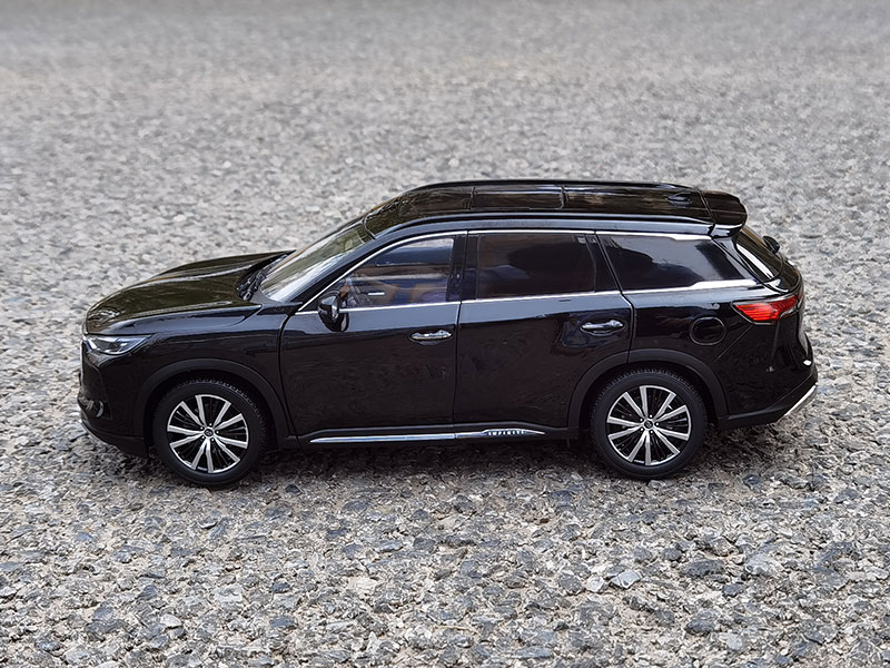 英菲尼迪车模 1:18qx60车模 2022款suv合金汽车模型礼品收藏摆件 白色