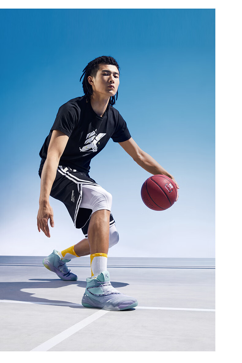 商品同款安踏kt6实战碳板篮球鞋官网汤普森运动鞋男112121101安踏白