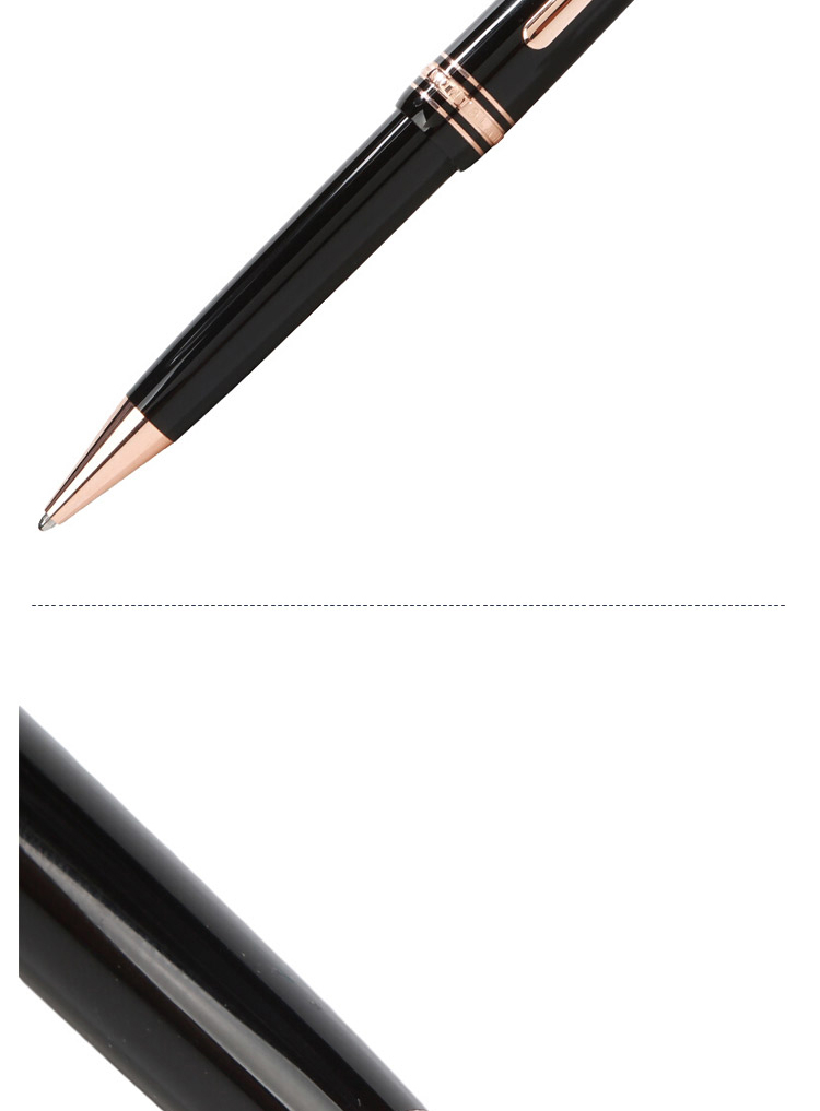 montblanc万宝龙 大班系列镀玫瑰金圆珠笔豪华款 112673 黑色