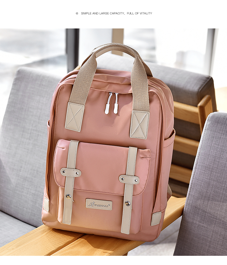 彬澳防水双肩背包女士韩版时尚旅行包休闲电脑包青年学生书包生日礼物
