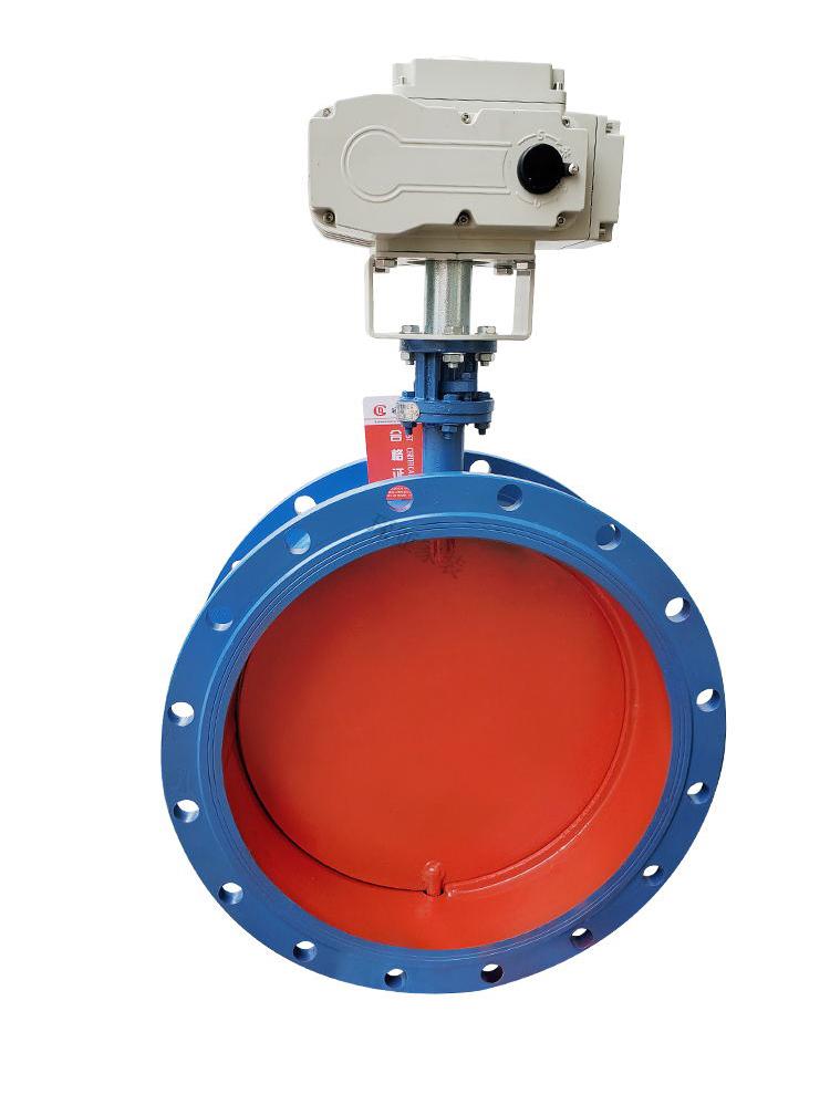 定制电动通风蝶阀法兰d941w-6c1p防爆调节电动风阀高温除尘烟气热风阀