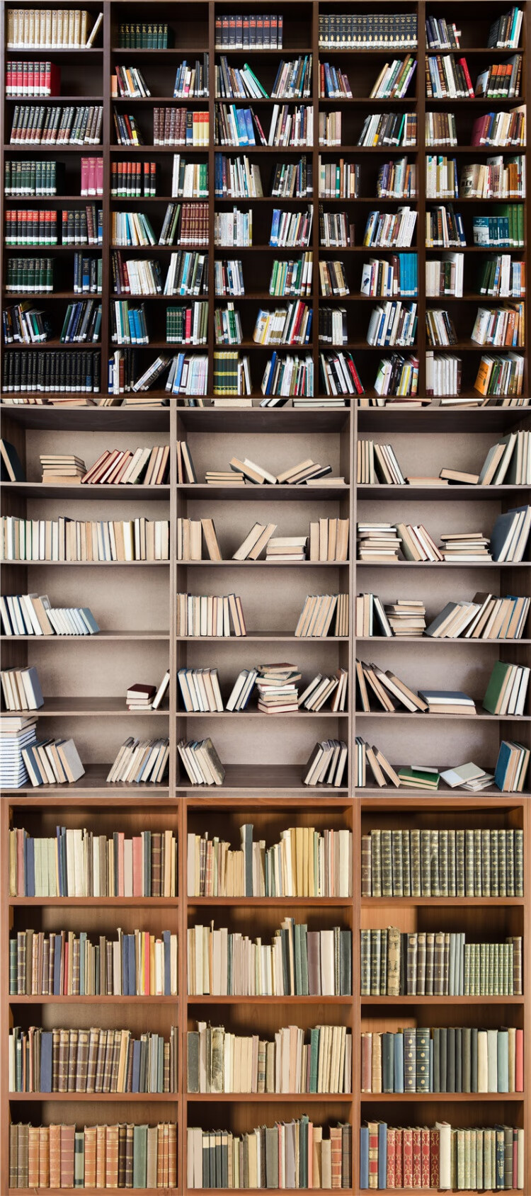 京品推荐书架背景布3d立体书柜直播背景墙讲师主播录视频背景布书架