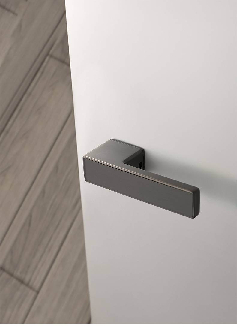 房门锁 磁吸 意式极简门锁室内卧室房门锁现代简约门把手磁吸门锁 灰