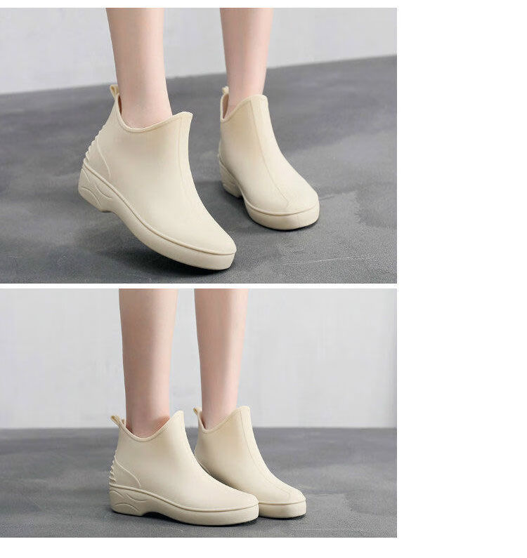 纯门雨鞋女时尚款外穿水鞋女雨靴短筒防水防滑女式低帮浅口厨房水鞋子