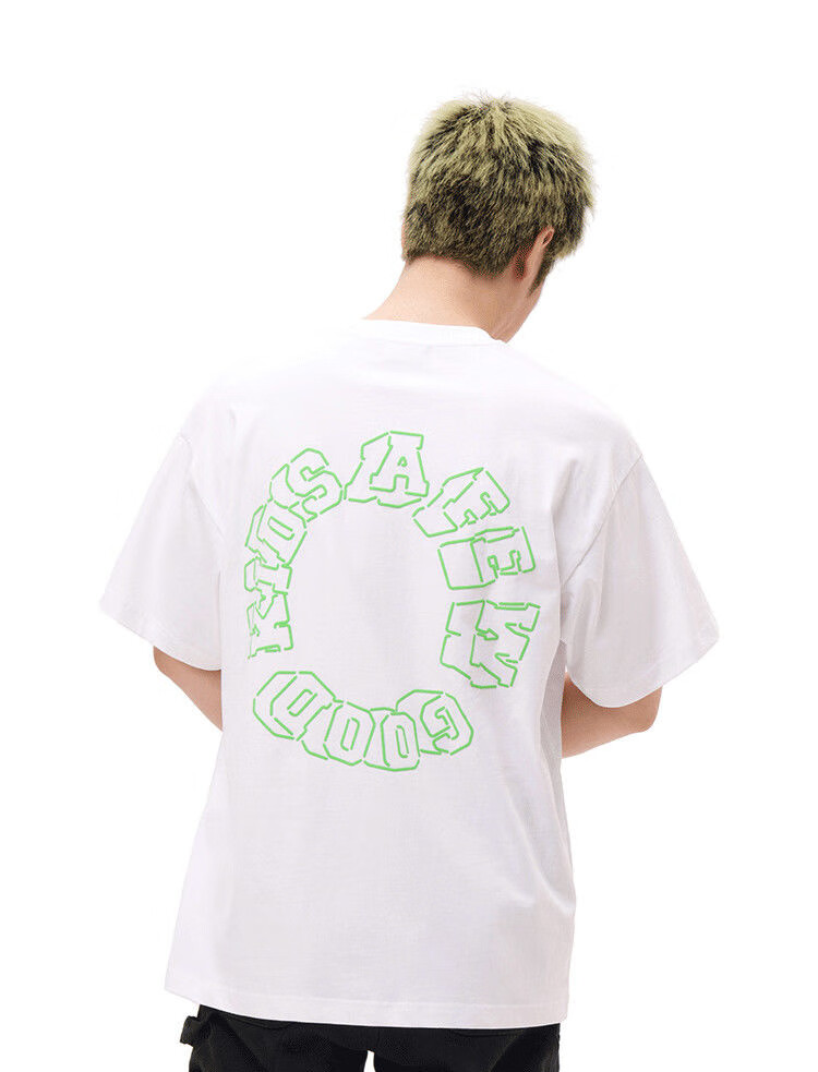 fff联名afgk电话logo短袖t恤男女2022夏季新款潮牌美式设计感 黑色