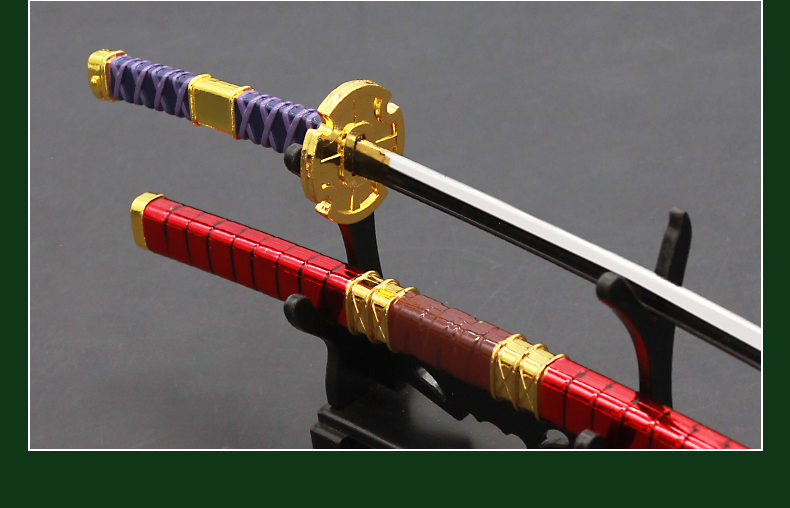 索隆三把刀金属 海贼王索隆阎魔秋水刀索隆海贼王金属模型武噐鬼彻