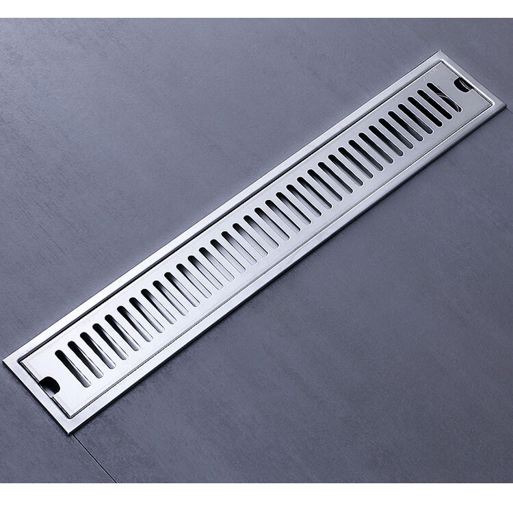 304不锈钢加厚防臭长地漏卫生间大排量酒店浴室淋浴房长方形60cm20cm