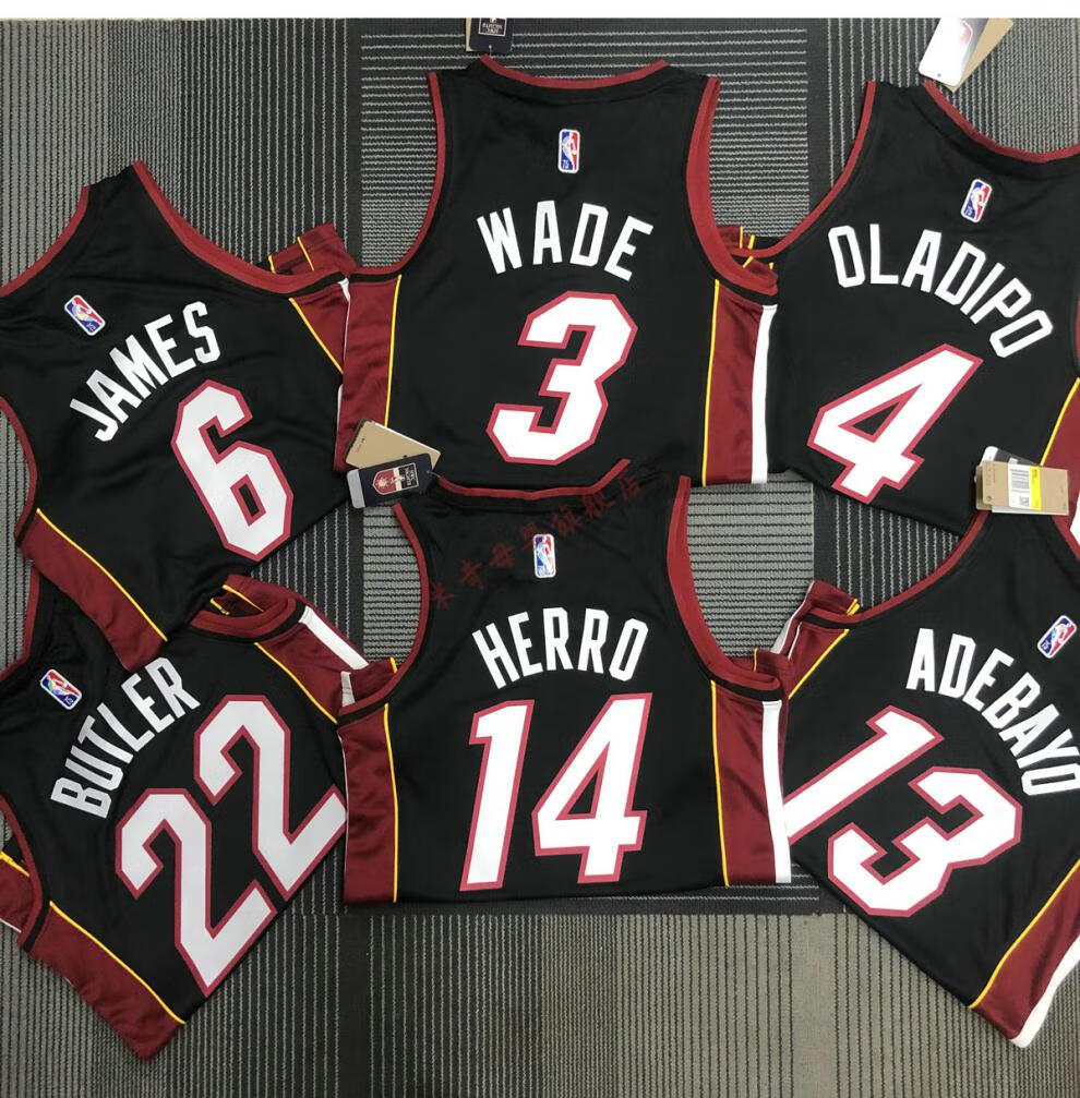 nba联名腾讯体育热火队22号巴特勒球衣套装奥拉迪波洛瑞阿德巴约希罗