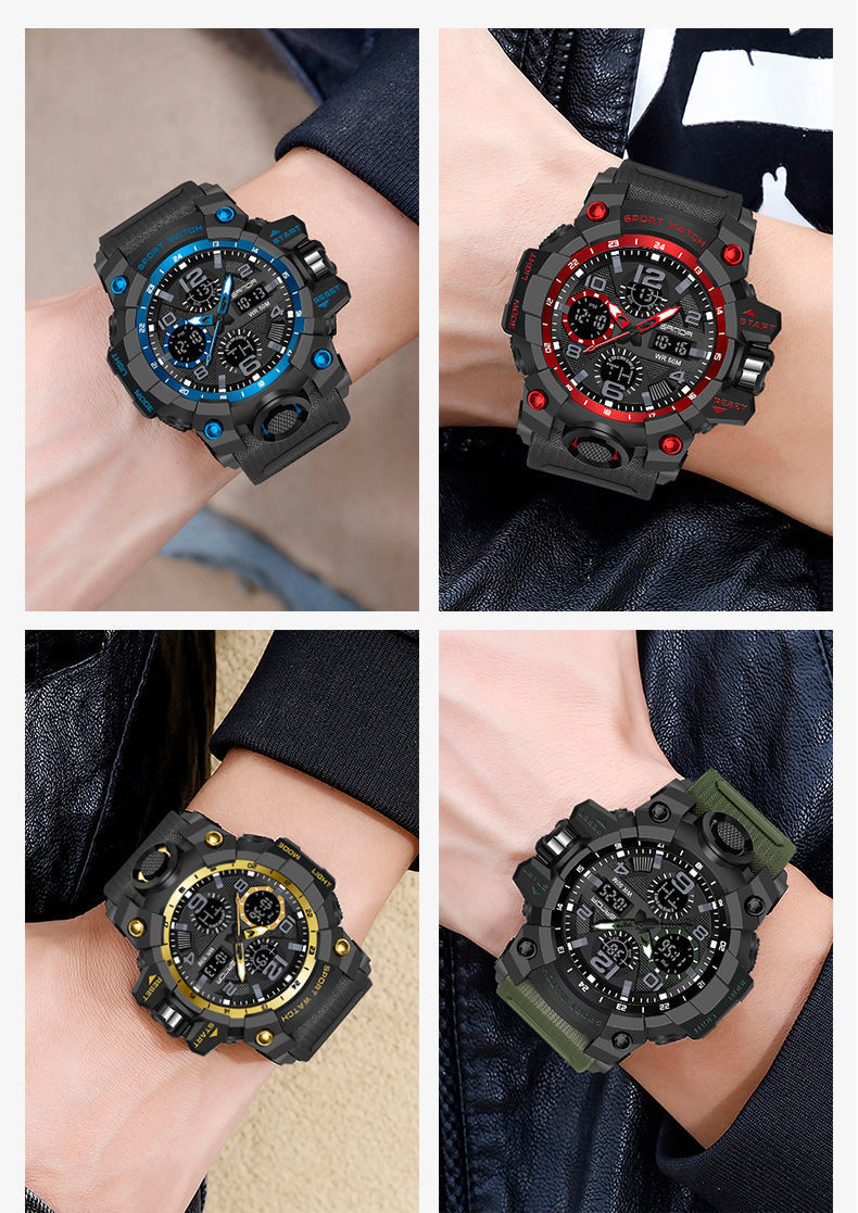 手表男士初高中学生男孩潮流青少年防水防摔夜光运动机械风表 星爵