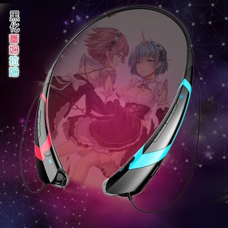 挚钻精品初音未来耳机miku概念动漫颈挂式无线蓝牙耳机插卡狂三二次元