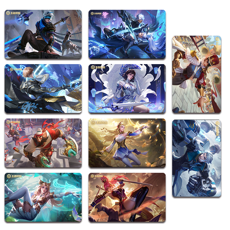 游戏周边英雄典藏传说限定肤学生公交水 hmd王者荣耀卡贴16款 磨砂