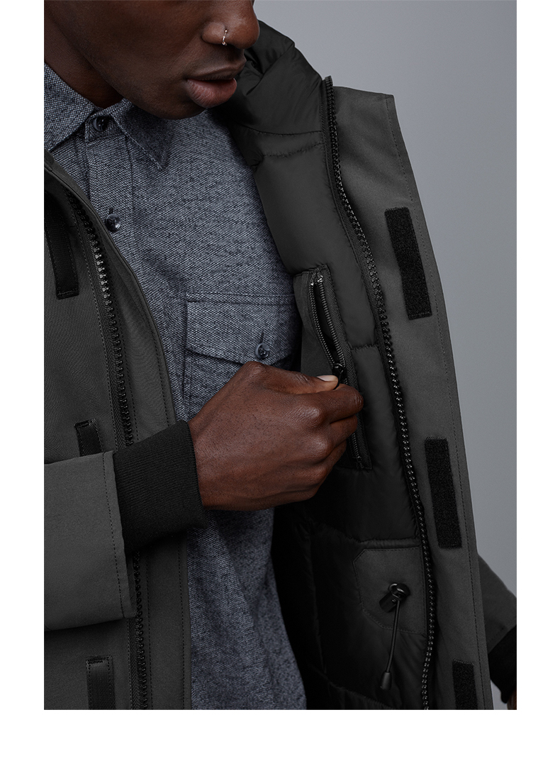 canadagoose加拿大鹅langford黑标派克大衣2062mb大鹅羽绒服66石墨色m