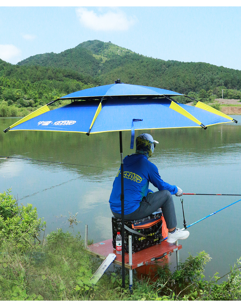 2022新款中逵新型钓鱼伞中大钓伞太阳伞防暴雨雨伞新款专用遮阳伞钓鱼