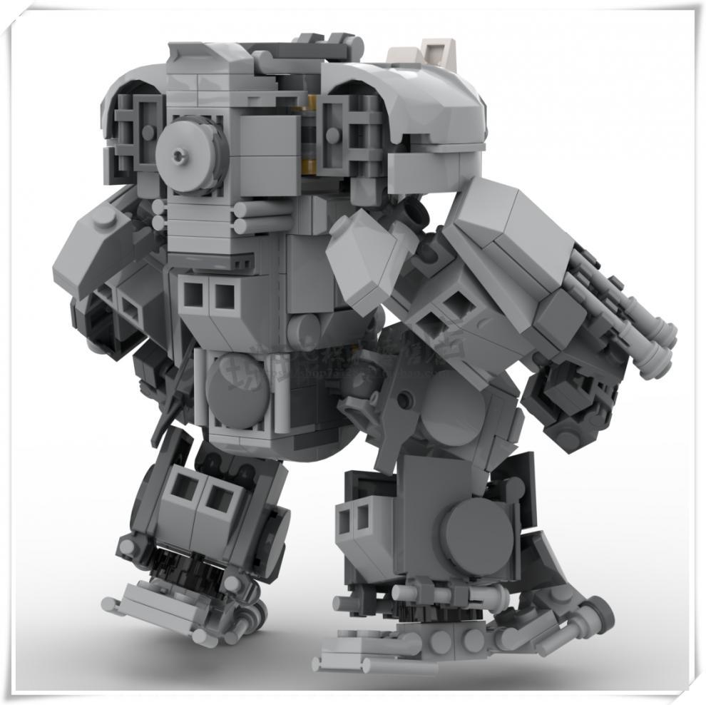 高犀牛人机甲 moc蜘蛛侠反派犀牛人载人机甲2.0版 载人版犀牛机甲2.