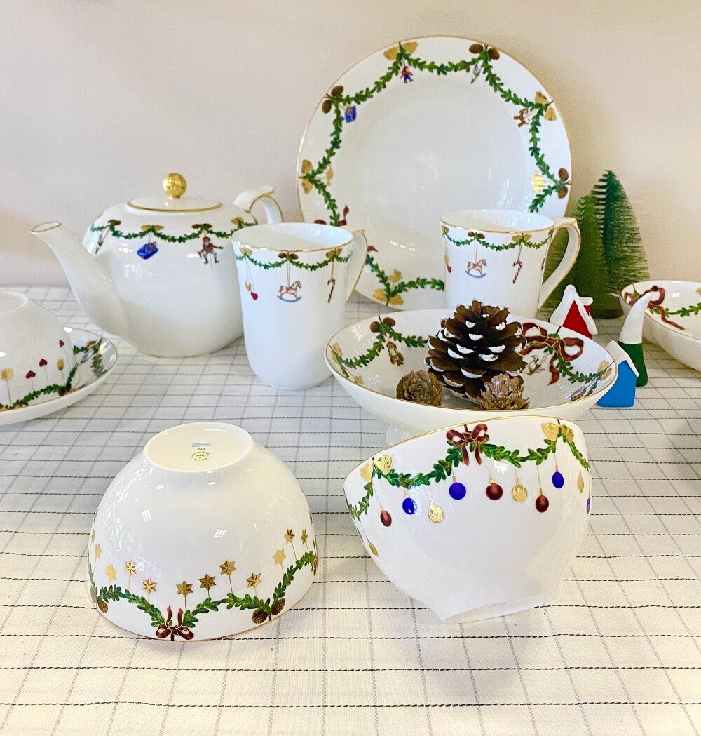 哥本哈根餐具哥本哈根royal copenhagen经典圣诞北欧餐具下午茶手绘