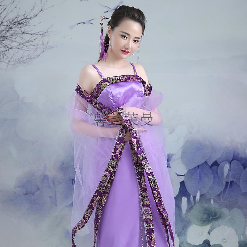 唐朝服装女夏季新款古装仙汉服唐装贵妃影楼写真古筝古代戏服舞台演出