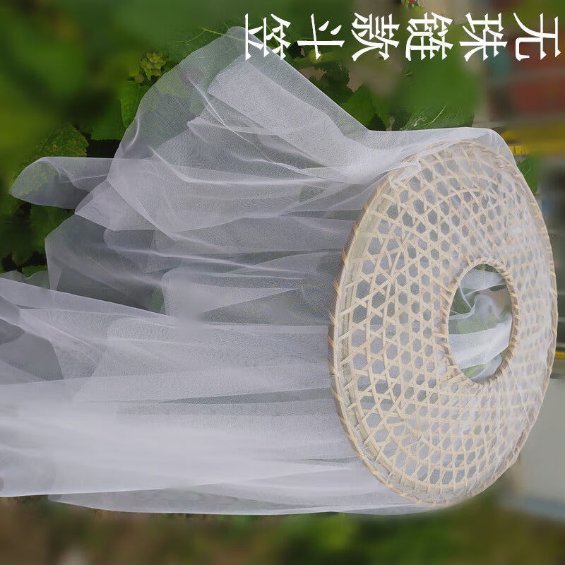 水晶帘帷幕武侠古风纱笠拍照摄影写真遮容面纱斗笠帽珠帘款斗笠均码
