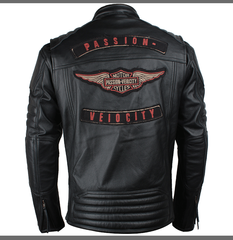 哈雷风骑行服男夏季皮衣士头层牛皮立领复古做旧欧美风哈雷重磅机车