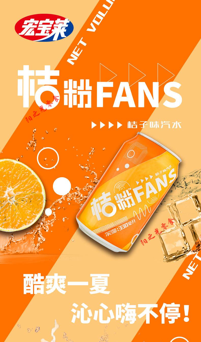 宏宝莱330ml荔枝味东北老汽水饮料整箱荔枝味12罐