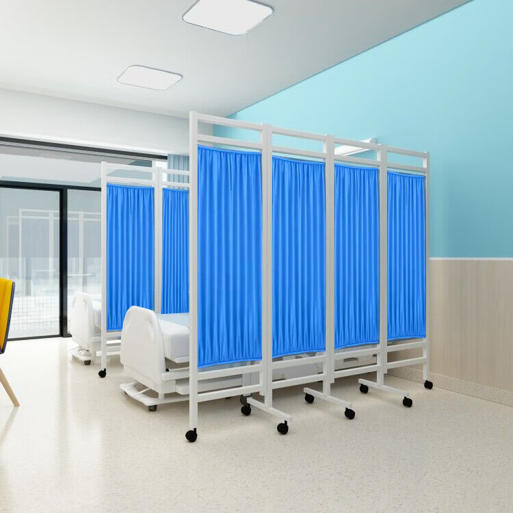 慕斯品质医i用屏风屏风折叠移动隔断隔挡医院铁布艺卫生室诊所美容带