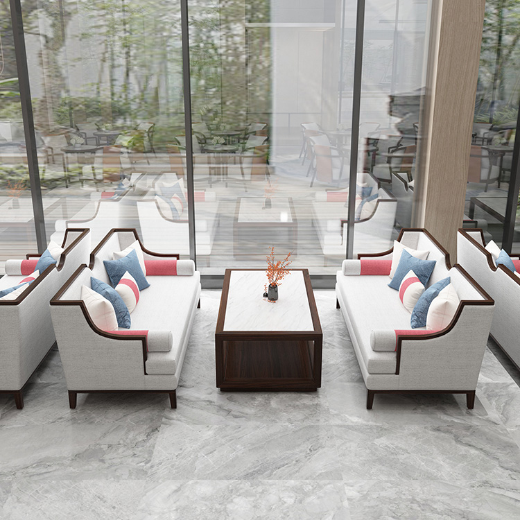 酒店会所大堂会客卡座美容院咨询谈判沙发茶几其他颜色及尺寸可定制