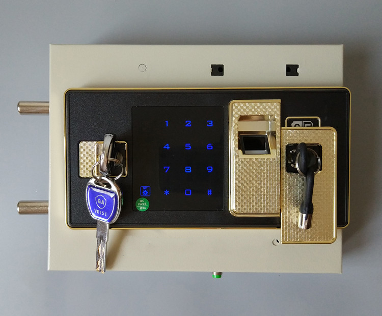 文件柜电子密码锁钢制电子锁保密柜锁铁皮柜密码锁d0银色带塑料机构08