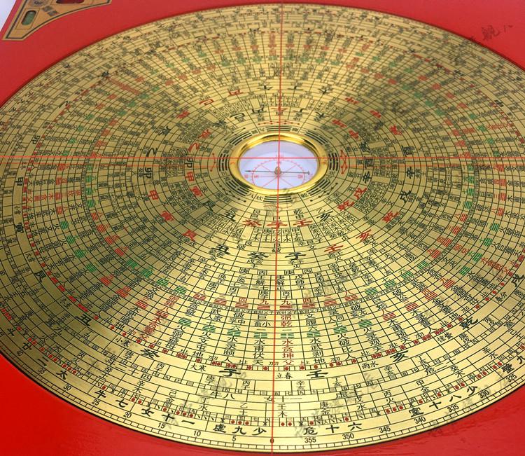 三十六层综合罗盘10寸一尺36层三元三合综合罗盘罗经仪高精度纯铜指南