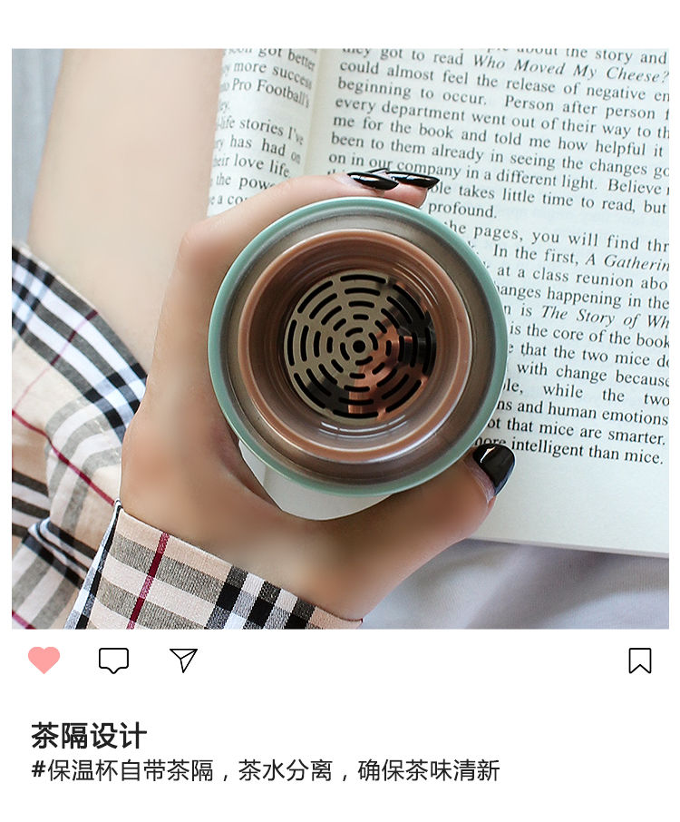 男女士保温杯简约磨砂不锈钢水杯韩版创意潮流个性学生茶杯子亮面a