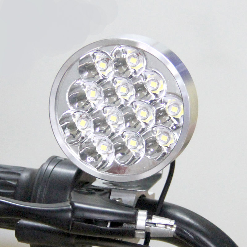 摩托车射灯电动车灯led大灯摩托车外置灯强光超亮改装12v48v60v72v
