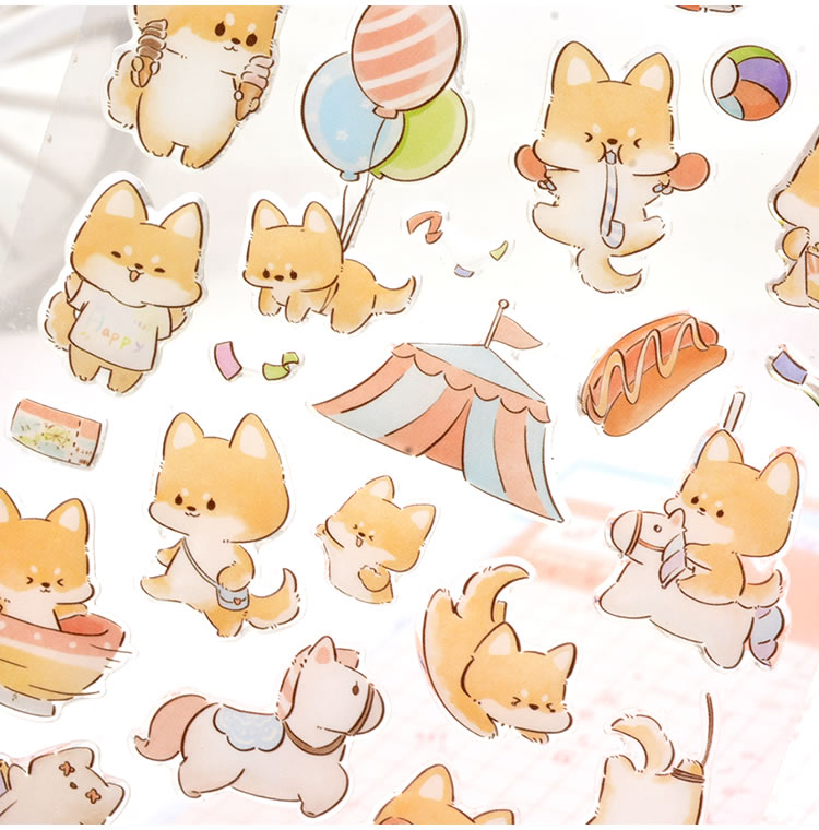 儿童贴纸小动物企鹅小狗可爱卡通立体3d水晶贴宝宝手账装饰粘贴画ea25