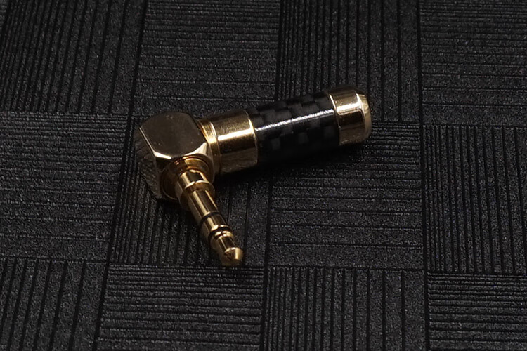 碳纤维耳机镀金插头3.