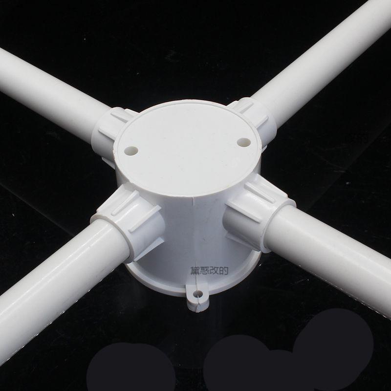 6公分 预埋线盒pvc 预埋灯头盒86型高深司令盒圆形底盒暗装分线盒ie