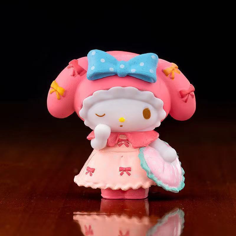 mymelody美乐蒂茶话会名创优品梦幻minis少女礼物盲盒摆件 美乐蒂随机