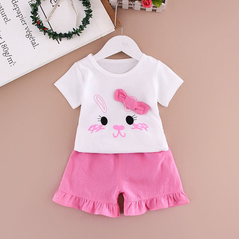 女童女孩夏装套装女童套装夏一岁儿童夏季短袖衣服婴儿两件套夏天女孩