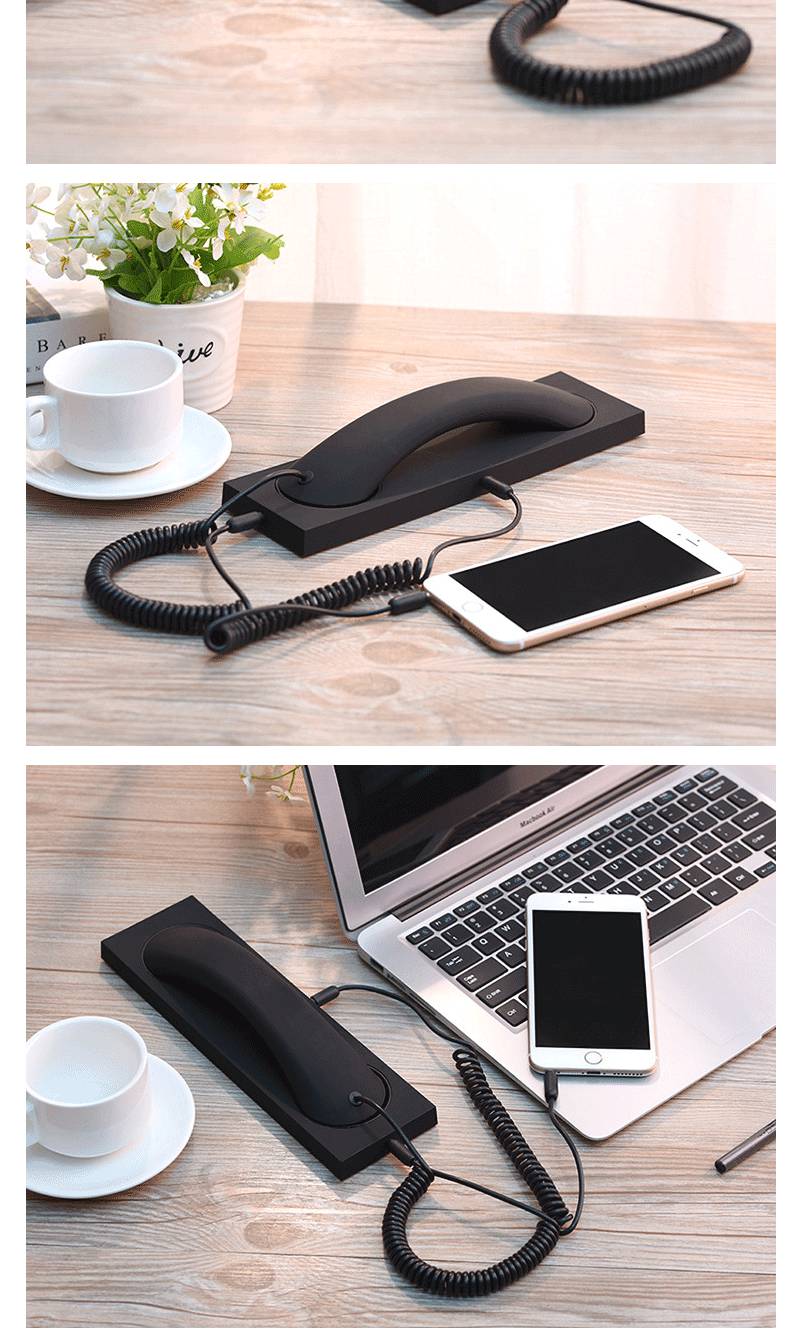 骏虹骁 贝乐星辉 电脑耳·机话筒 耳麦座机电话机通用型手机听筒 网红